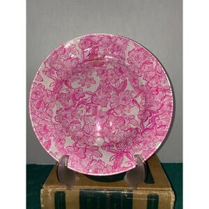 Lilly Pulitzer decoupaged glass serving plate